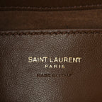 Saint Laurent Shearling Le 5 A 7 Mini Hobo Natural Beige