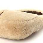 Saint Laurent Shearling Le 5 A 7 Mini Hobo Natural Beige