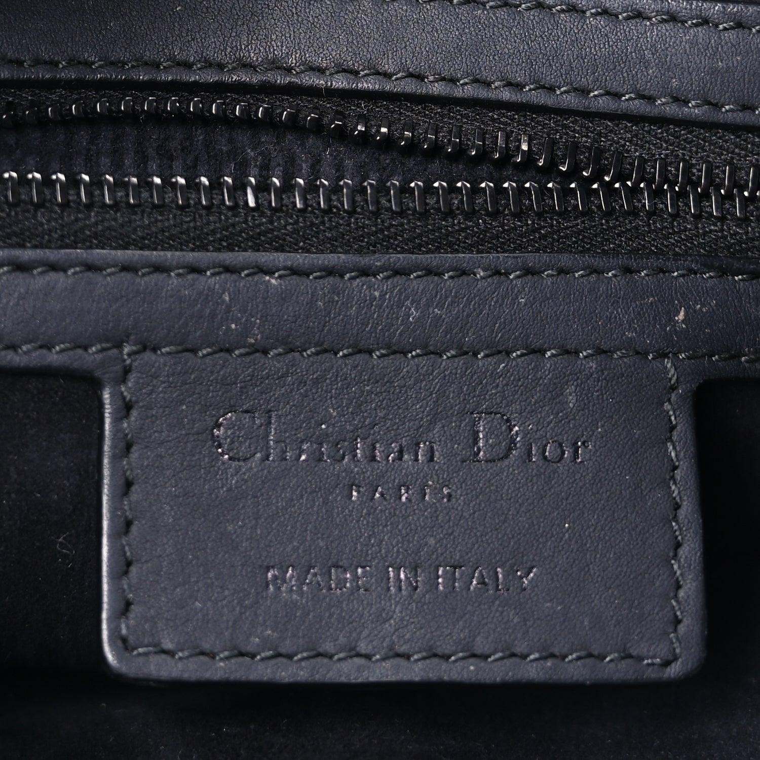 Christian Dior Ultra Matte Calfskin Saddle Bag With Strap  Black