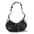 Balenciaga Agneau Arena Le Cagole Shoulder Bag XS Black
