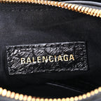 Balenciaga Agneau Arena Le Cagole Shoulder Bag XS Black
