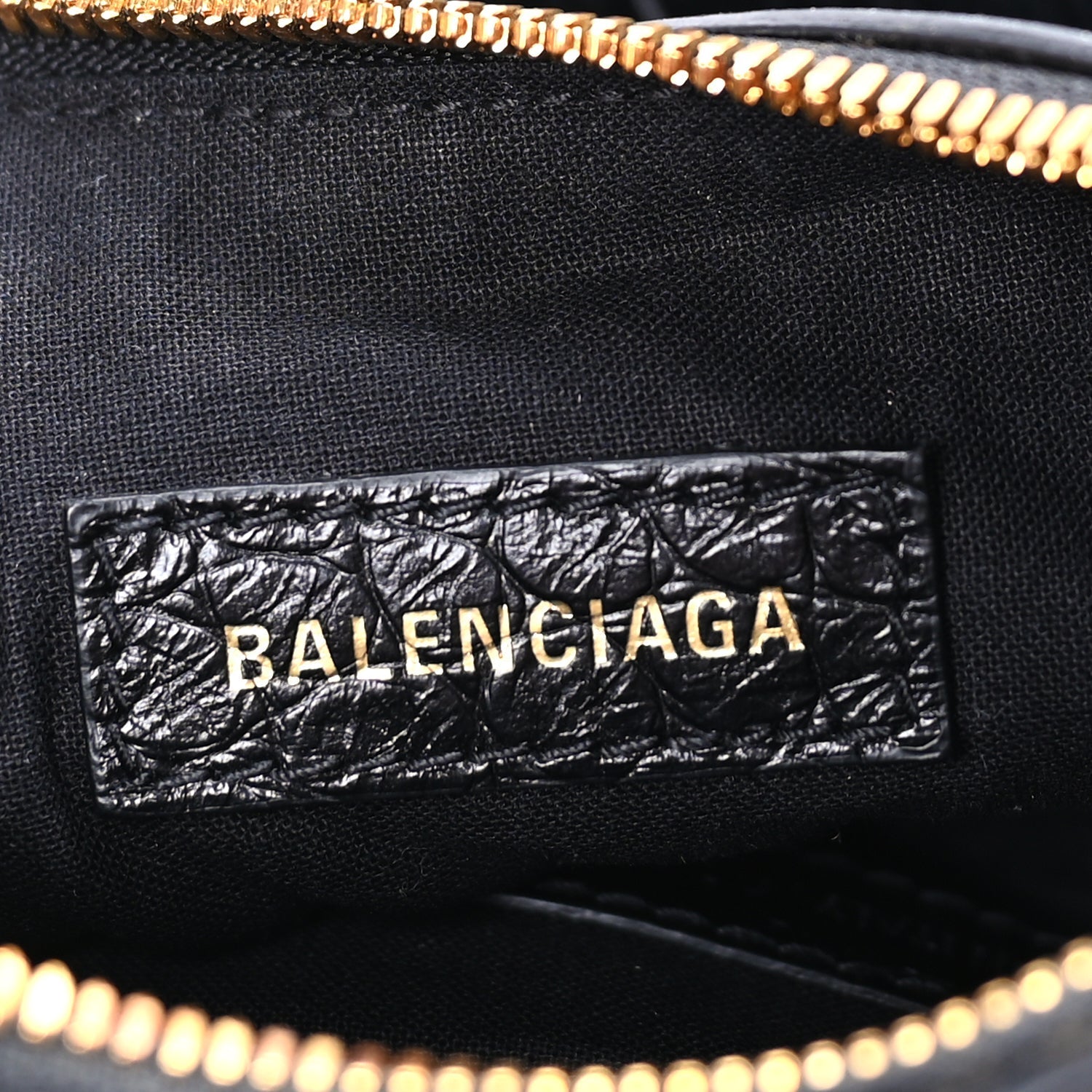 Balenciaga Agneau Arena Le Cagole Shoulder Bag XS Black