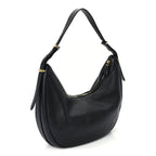 Prada Soft Calfskin Arque Shoulder Bag  Black