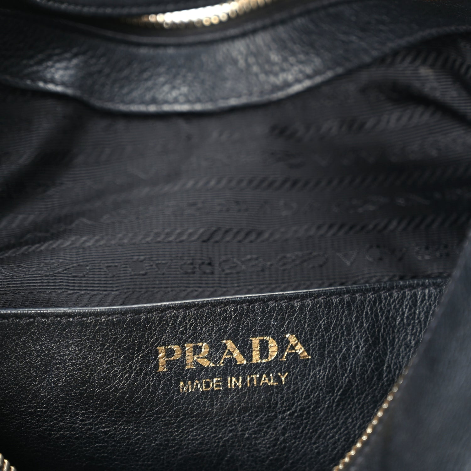 Prada Soft Calfskin Arque Shoulder Bag  Black
