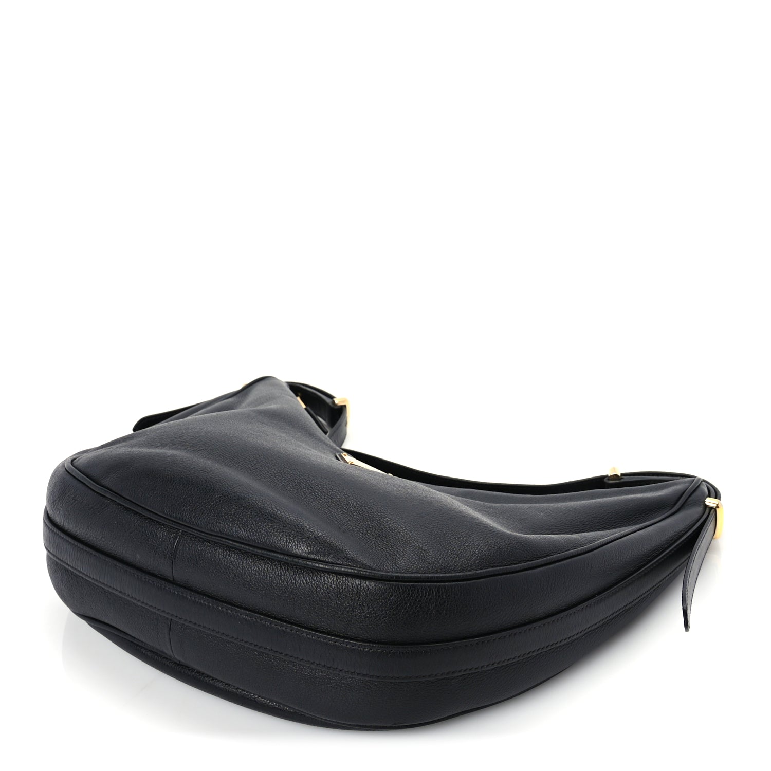 Prada Soft Calfskin Arque Shoulder Bag  Black