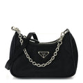 Prada Tessuto Nylon Mini Re-Edition 2000 Shoulder Bag Black
