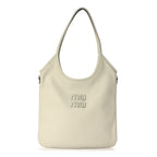 Miu Miu Nappa Ivy Bag Travertine Stone