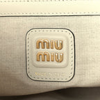 Miu Miu Nappa Ivy Bag Travertine Stone