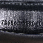 Gucci Azalea Calfskin Web Monochrome Horsebit 1955 Wallet On Strap  Black