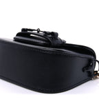 Gucci Azalea Calfskin Web Monochrome Horsebit 1955 Wallet On Strap  Black