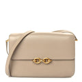 Saint Laurent Smooth Calfskin Le Maillon Satchel Beige