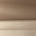 Saint Laurent Smooth Calfskin Le Maillon Satchel Beige