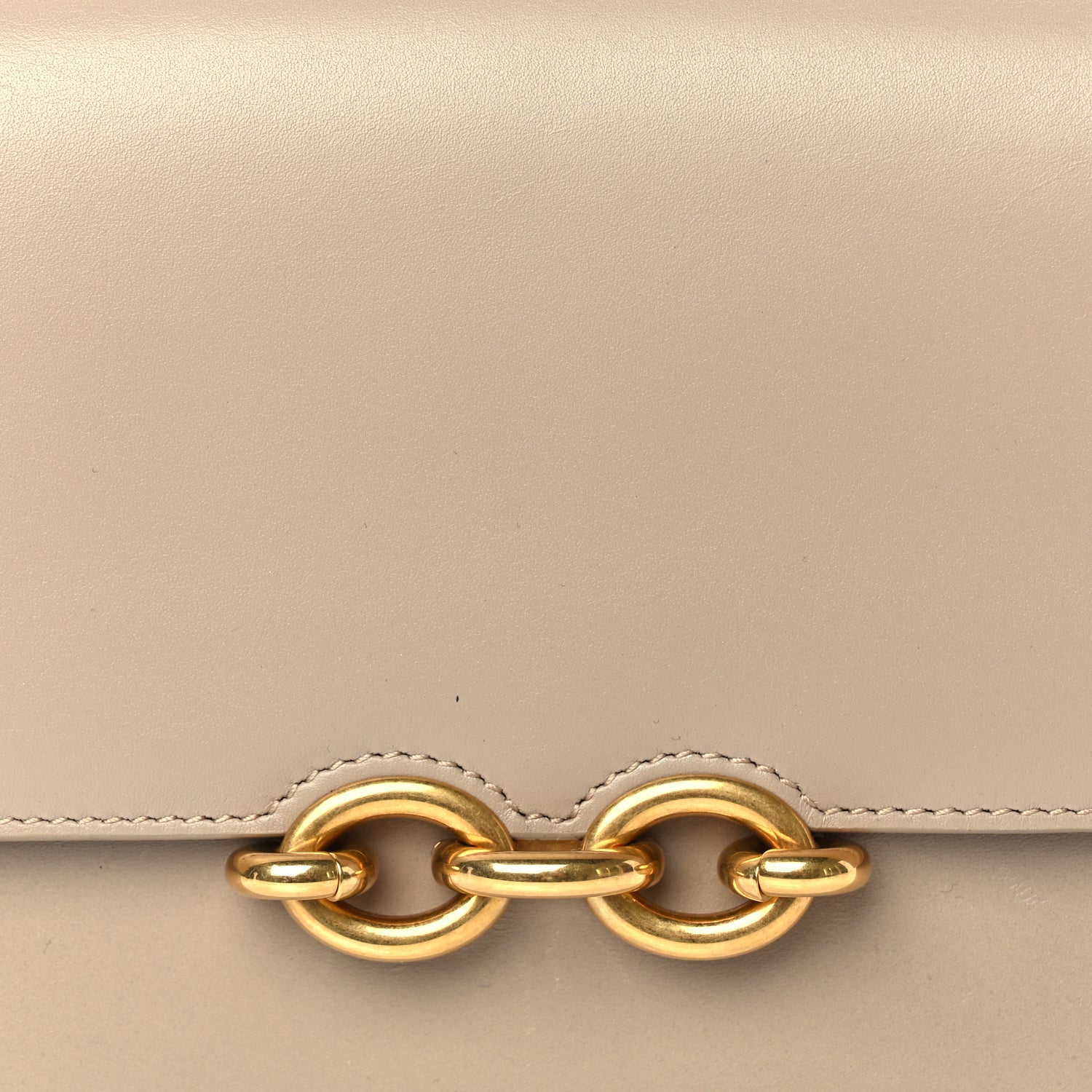 Saint Laurent Smooth Calfskin Le Maillon Satchel Beige