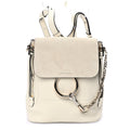 Chloe Suede Calfskin Small Faye Backpack  Off White