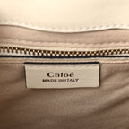 Chloe Suede Calfskin Small Faye Backpack  Off White