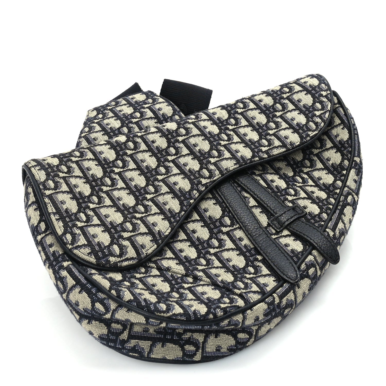 Christian Dior Oblique Mens Saddle Bag  Blue