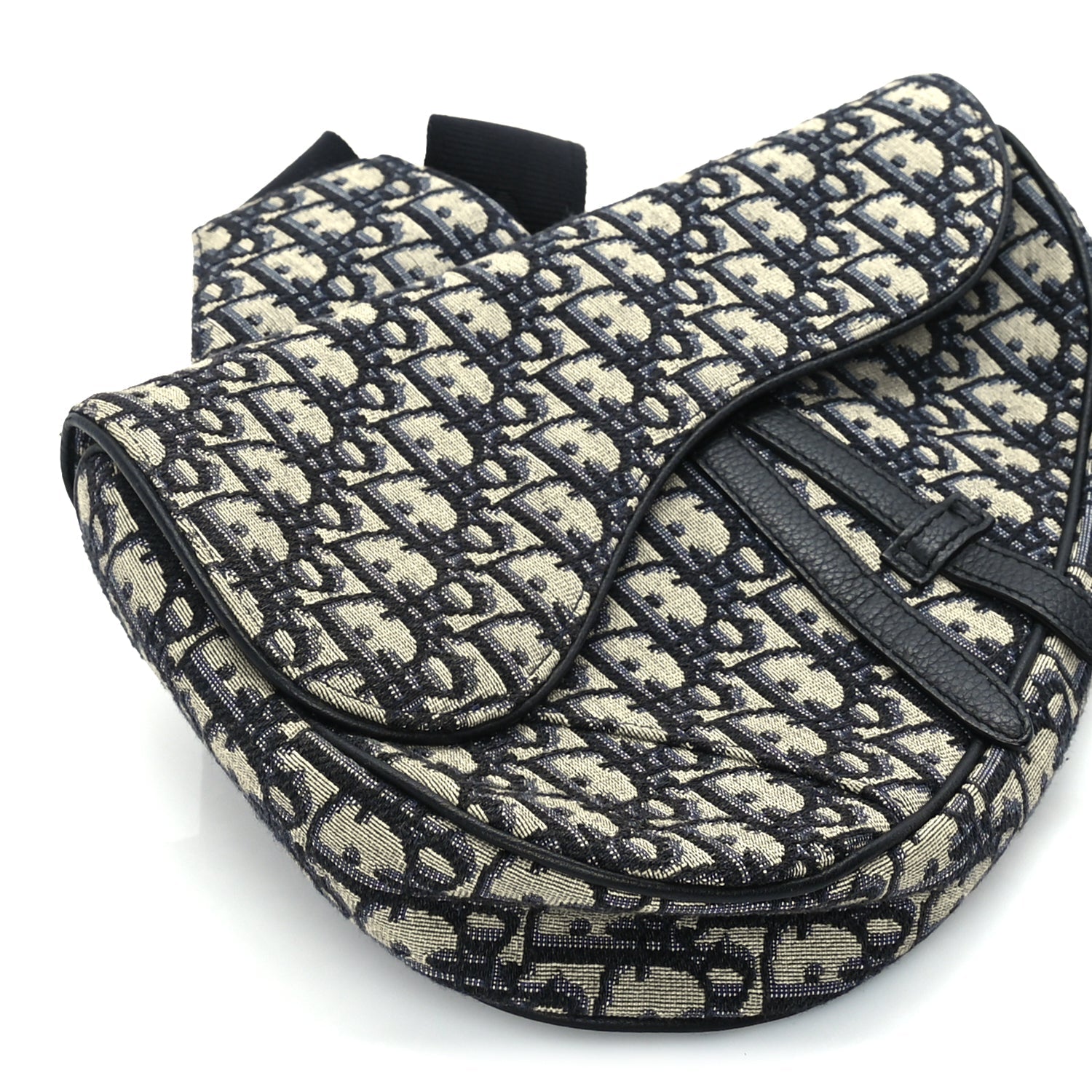 Christian Dior Oblique Mens Saddle Bag  Blue