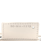 Christian Dior Calfskin Macrocannage Small Dior Caro Bag Ivory