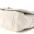 Christian Dior Calfskin Macrocannage Small Dior Caro Bag Ivory