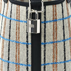 Hermes Swift Toile Borderie H Picotin Lock 18  Noir Ecru Fauve Bleu Zanzibar