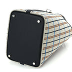 Hermes Swift Toile Borderie H Picotin Lock 18  Noir Ecru Fauve Bleu Zanzibar