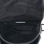 Prada Re-Nylon Saffiano Mini Pocket Single Snap Buckle Messenger Bag Black