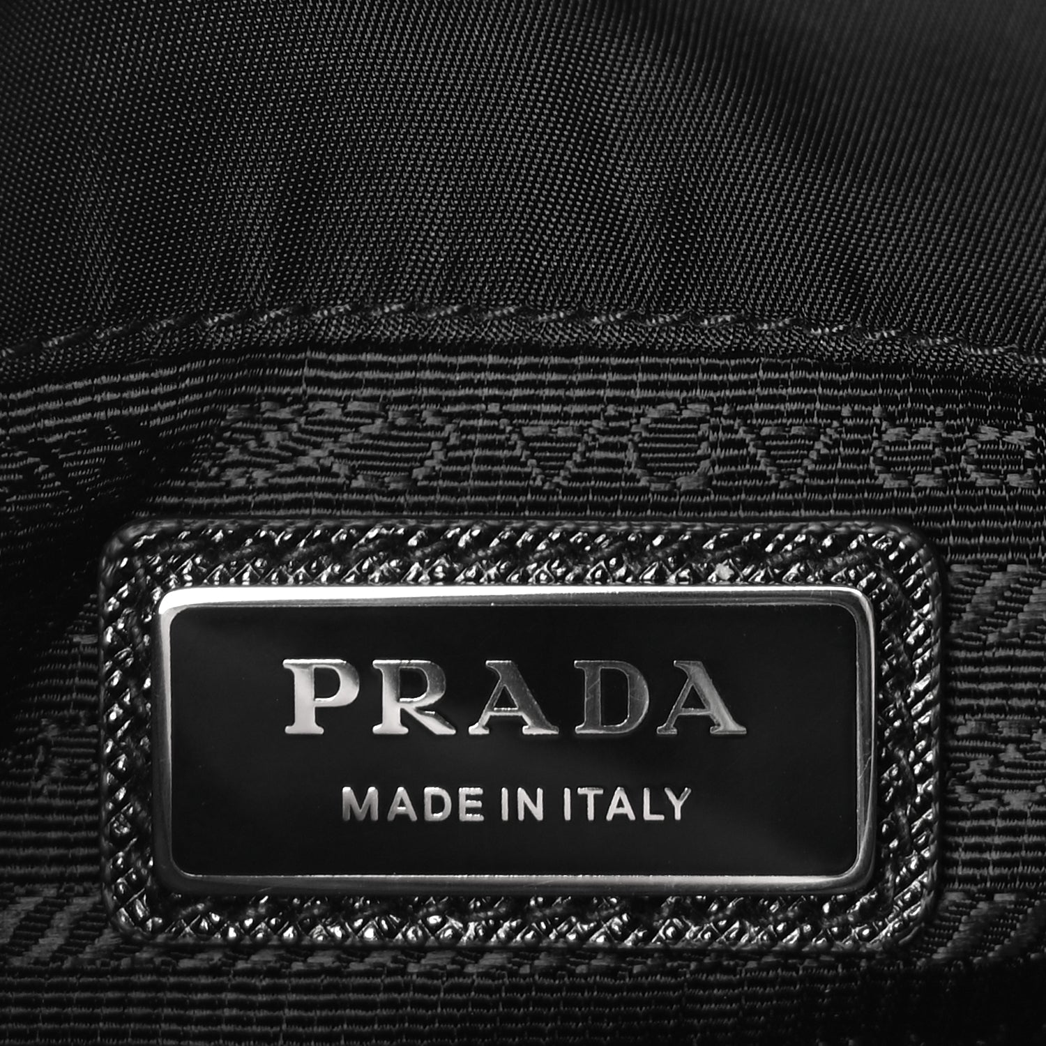 Prada Re-Nylon Saffiano Mini Pocket Single Snap Buckle Messenger Bag Black