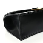 Balenciaga Shiny Box Calfskin Hourglass Top Handle Bag XS Black