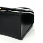 Balenciaga Shiny Box Calfskin Hourglass Top Handle Bag XS Black