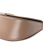 Saint Laurent Box Calfskin Mini Voltaire Top Handle Bag  Dark Toffee
