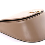 Saint Laurent Box Calfskin Mini Voltaire Top Handle Bag  Dark Toffee