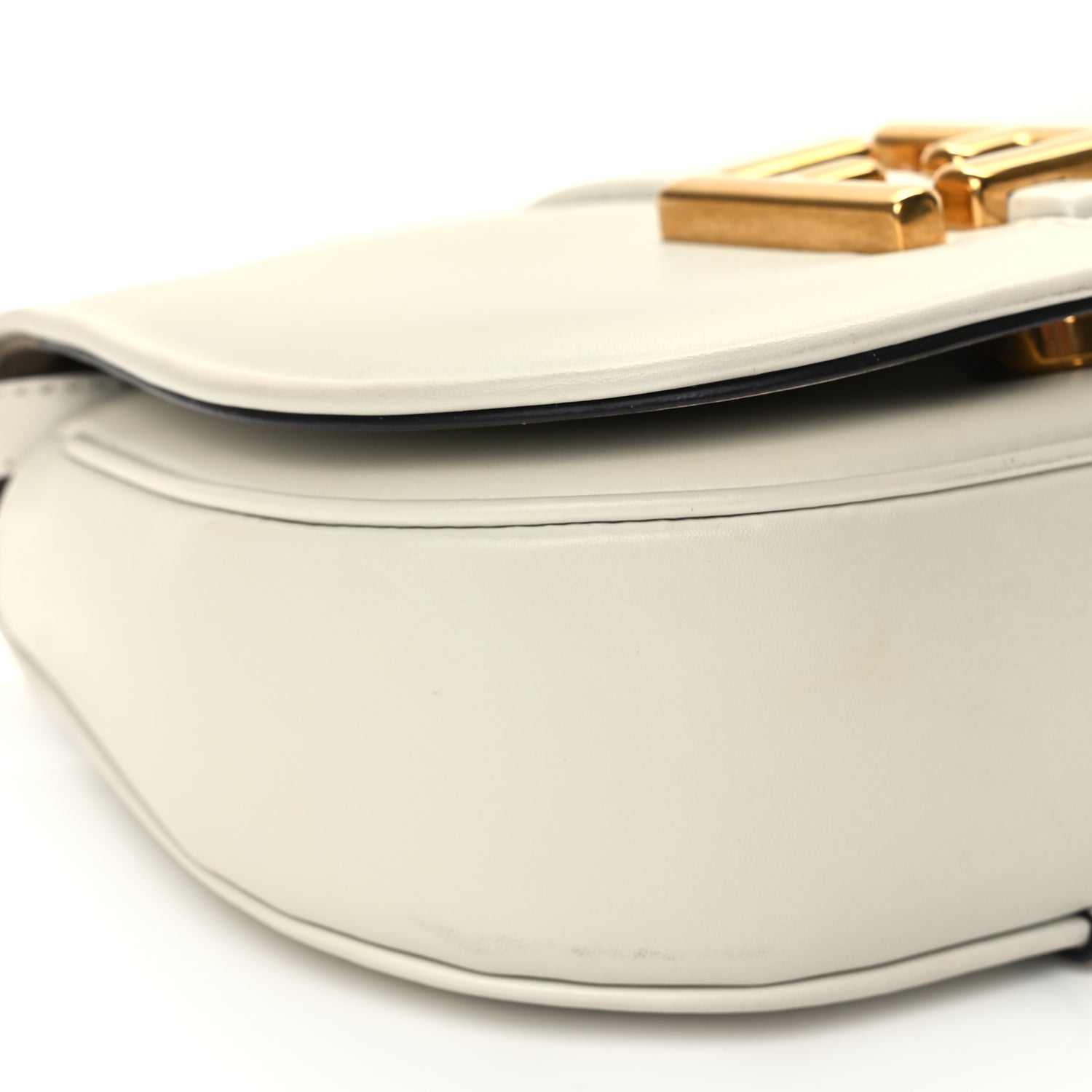 Fendi Vitello Brenta Cher Small Fendi C'mon White