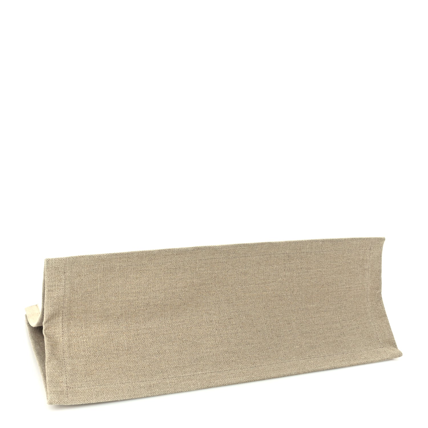 Saint Laurent Linen Calfskin Small Rive Gauche Tote  Optic White