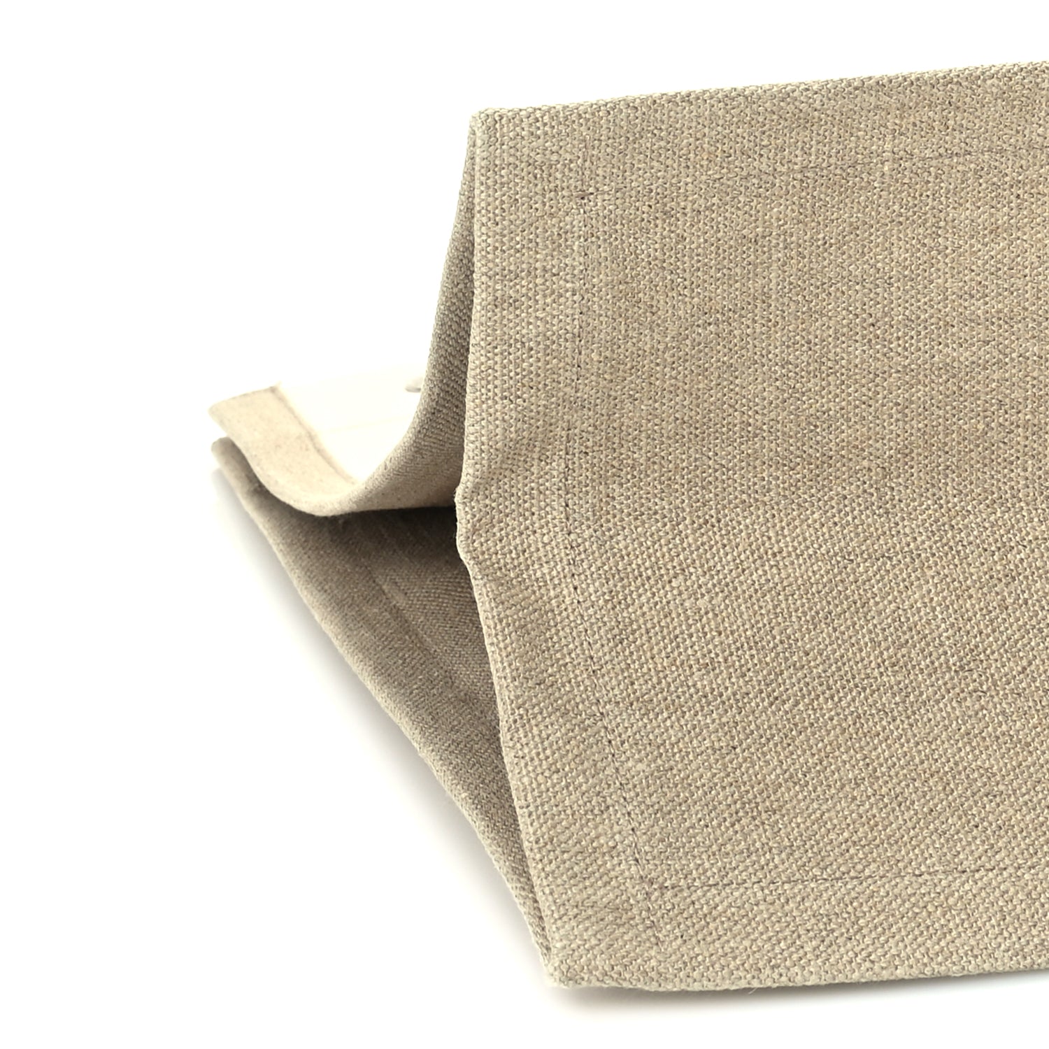 Saint Laurent Linen Calfskin Small Rive Gauche Tote  Optic White