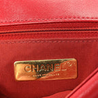 Chanel Lambskin Quilted Medium Chanel 19 Flap  Red