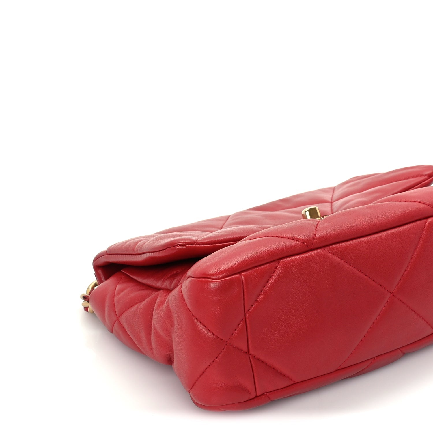 Chanel Lambskin Quilted Medium Chanel 19 Flap  Red