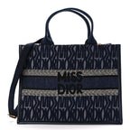 Christian Dior Canvas Calfskin Embroided Medium Miss Dior All Over Book Tote  Denim Multicolor