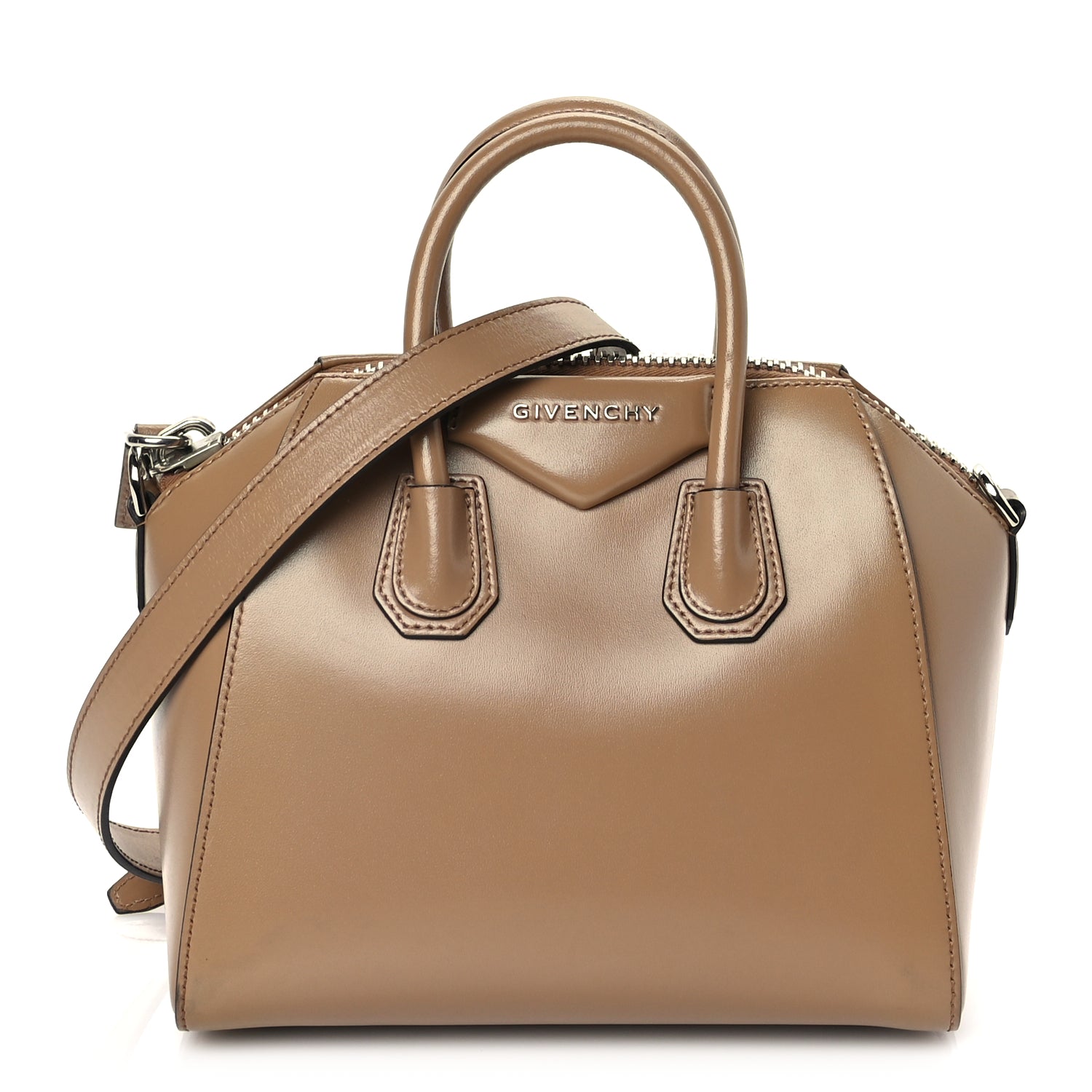 Givenchy Shiny Lord Calfskin Mini Antigona Nude