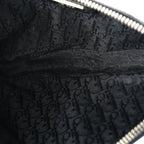 Christian Dior Canvas Stitched Flower Sequins Mini Saddle Pochette Black Red