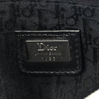 Christian Dior Canvas Stitched Flower Sequins Mini Saddle Pochette Black Red