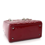 Christian Dior Patent Cannage Medium Lady Dior Red