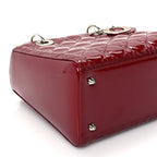 Christian Dior Patent Cannage Medium Lady Dior Red
