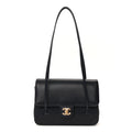 Chanel Shiny Caviar Preppy Coco Small Flap Bag Navy