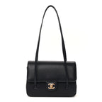 Chanel Shiny Caviar Preppy Coco Small Flap Bag Navy