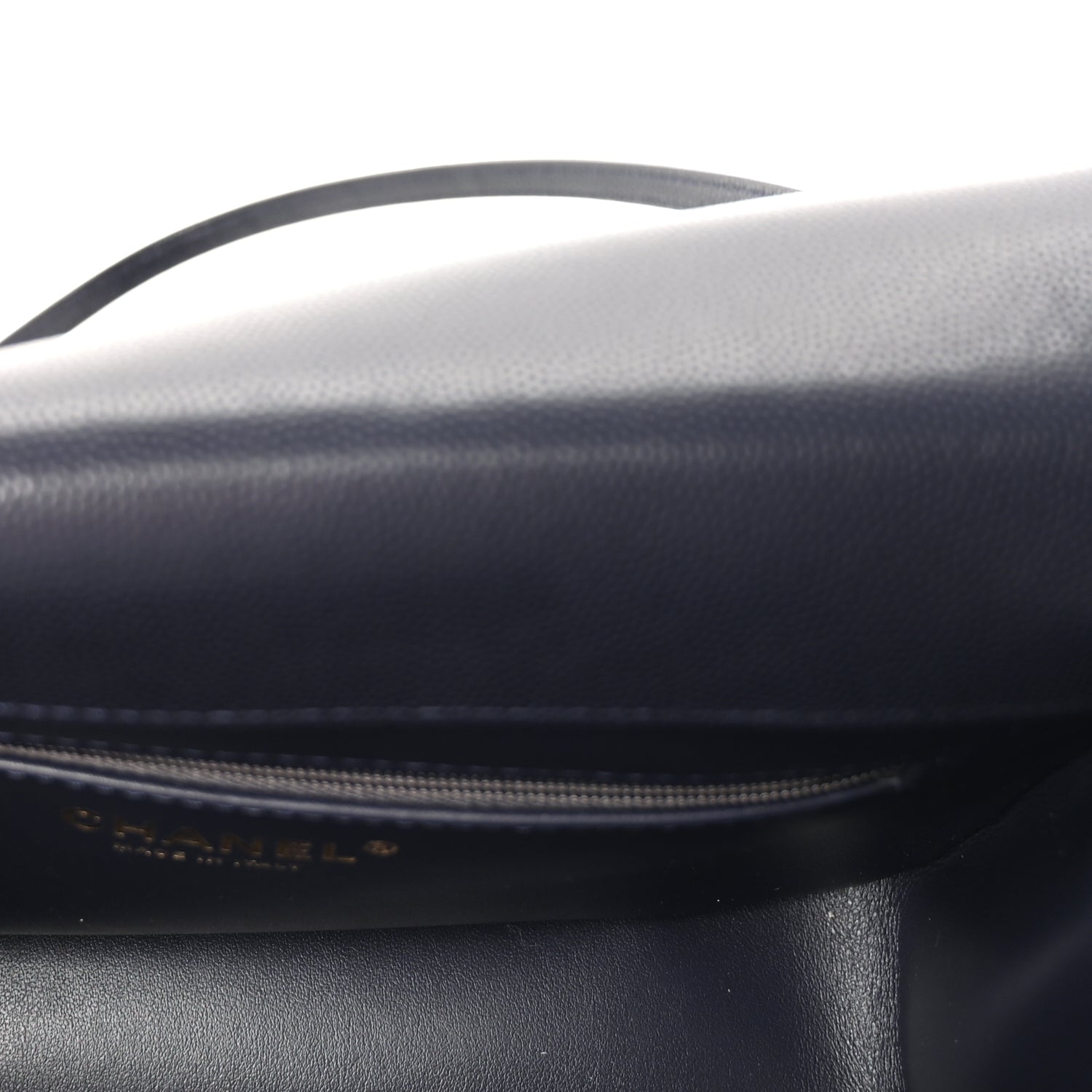 Chanel Shiny Caviar Preppy Coco Small Flap Bag Navy