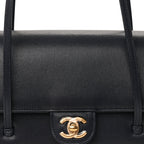 Chanel Shiny Caviar Preppy Coco Small Flap Bag Navy