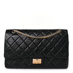 Chanel Aged Calfskin Quilted 2.55 Reissue 227 Flap Black