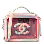 Chanel PVC Lambskin Filigree Small CC Filigree Vanity Case Pink Multicolor