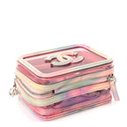 Chanel PVC Lambskin Filigree Small CC Filigree Vanity Case Pink Multicolor