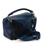 Loewe Calfskin Colorblock Medium Puzzle Bag Blue